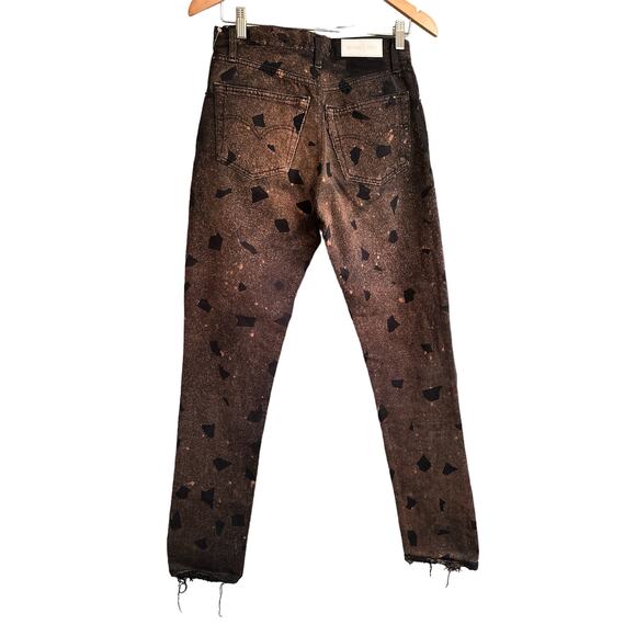RE/DONE x Levis Collection Women’s Brown Paint Splatter Black Skinny Jeans Sz 26 - Picture 3 of 8